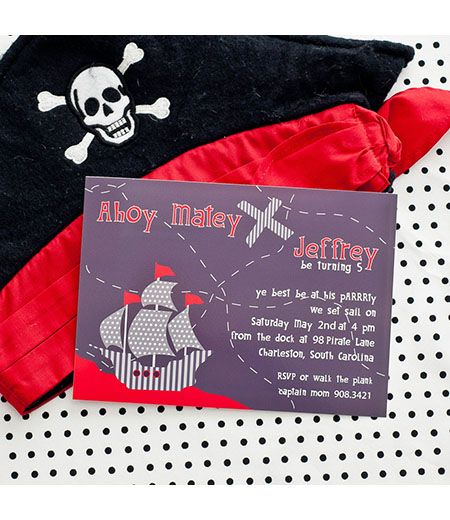 Pirate Birthday Party Printable Invitation